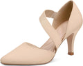 Women's Pointed Toe Low Stiletto Heel Dress Pumps (Style KV8F)