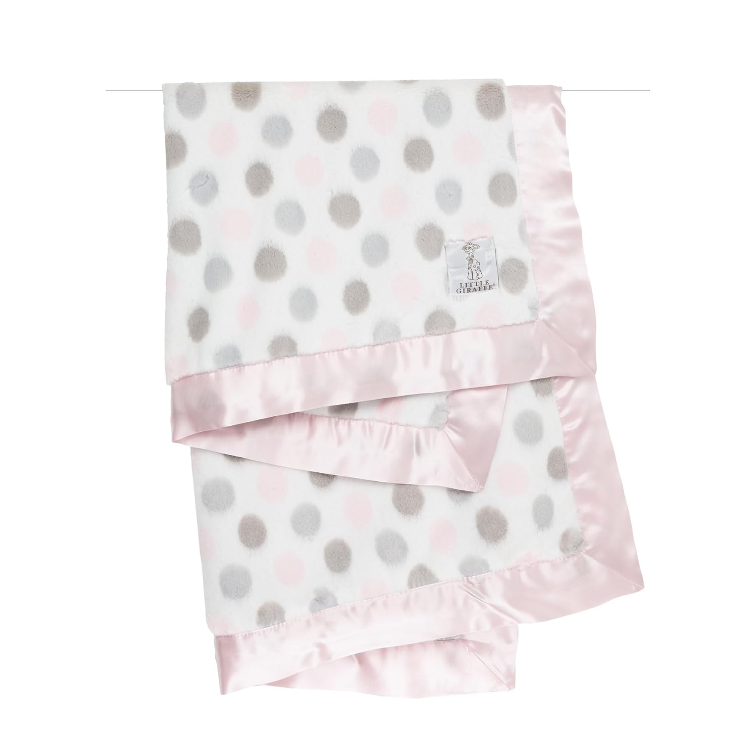 Little Giraffe Luxe Baby Blanket: Ultra-Soft Satin Trimmed Comfort