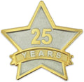 PinMart Year Service Award STAR Lapel Pin - Elegant Years