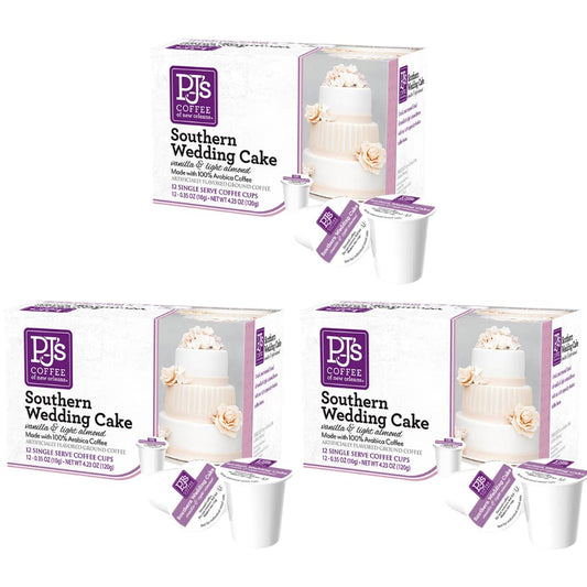 PJ's Coffee Southern Wedding Cake Single Serve Cups - 36 Count