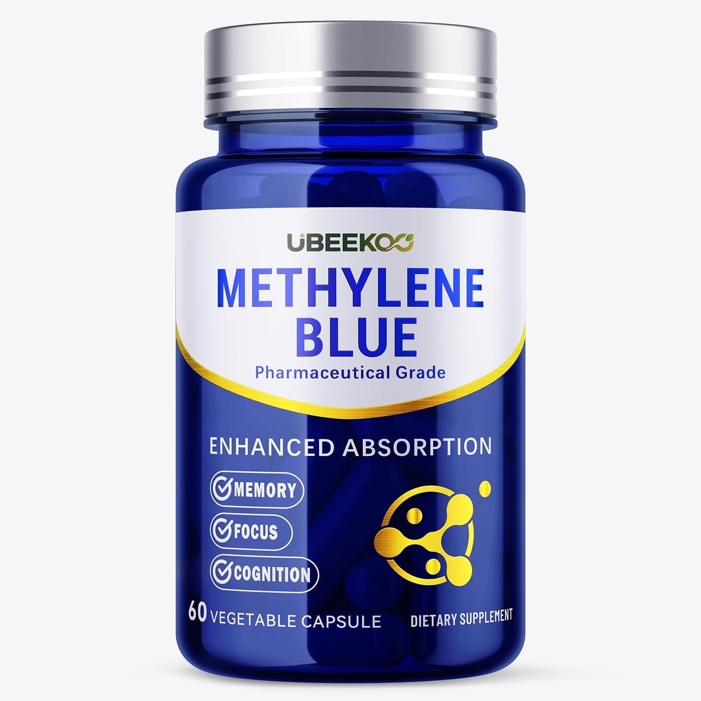 30mg Methylene Blue Capsules for Enhanced Focus and Energy