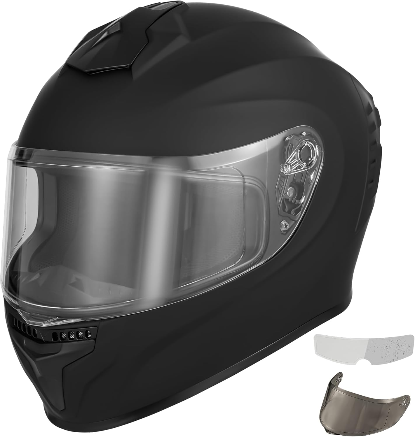 Favoto Full Face Motorcycle Helmet with Dual Visors for Safety