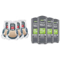 Dove Men plusCare Shower Tool and Extra Fresh Body Wash - Dual Action