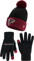 Ultra Game NFL Unisex Super Soft Two Tone Winter Beanie with Gloves