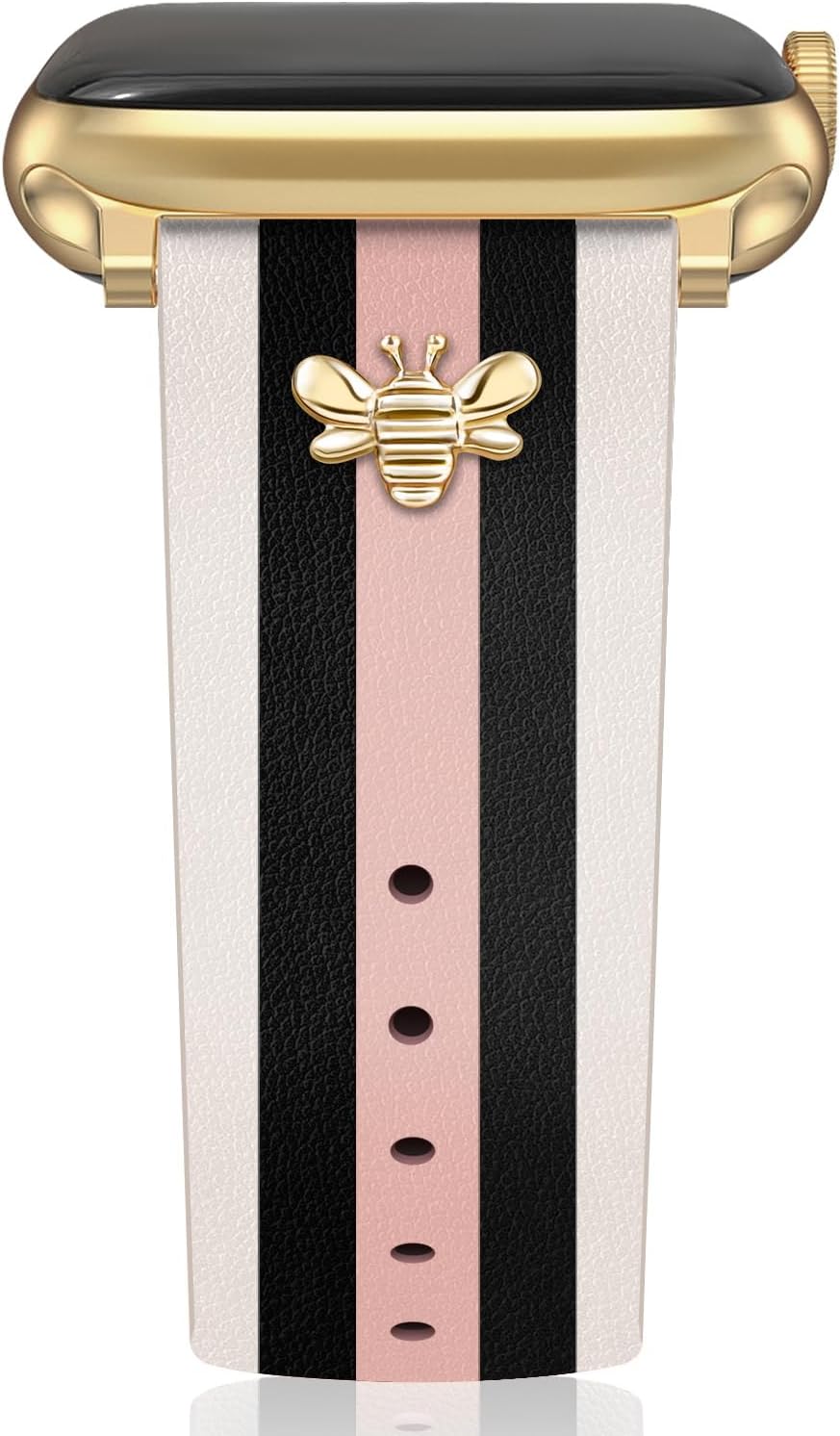 Genuine Leather Designer Bands for Apple Watch - Elegant Charm Straps by MOINSPIRE