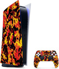 Carbon Fiber Gaming Skin for PS5 Digital Edition Bundle - Warm Modern