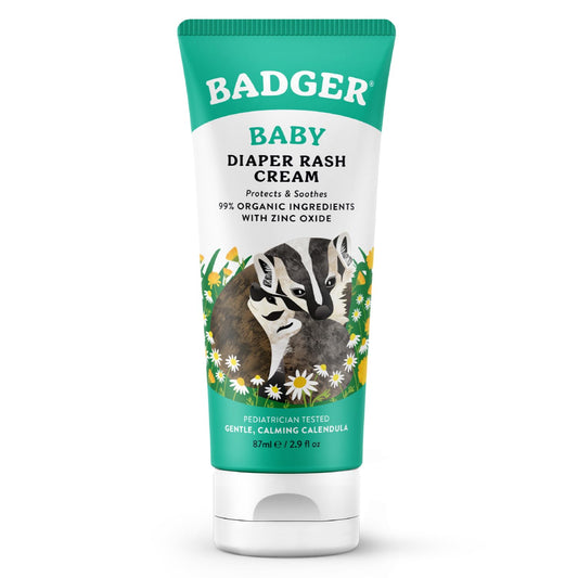 Badger Organic Zinc Diaper Cream for Sensitive Skin