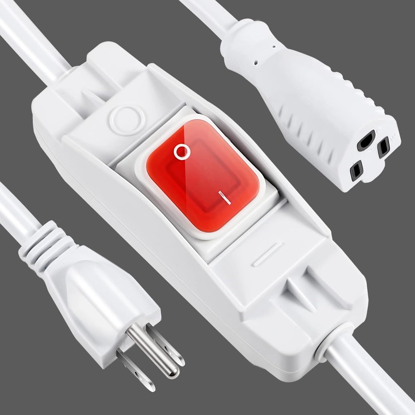 Outdoor Waterproof Extension Cord with Switch - 25 Ft Heavy Duty