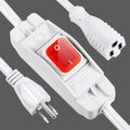 Outdoor Waterproof On/Off Switch Extension Cord 35 ft White - Heavy