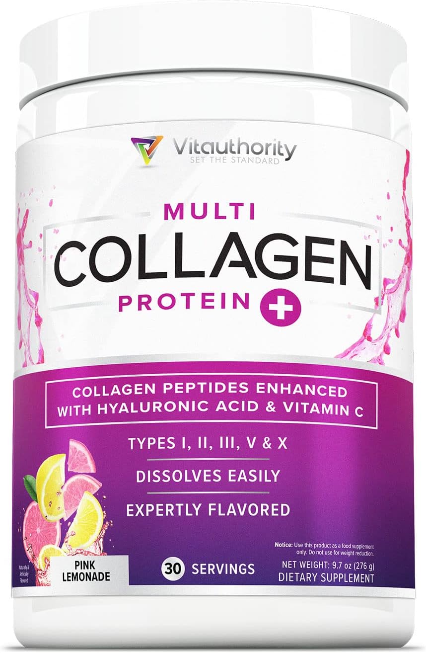 Multi Collagen Peptides Powder for Women - Pink Lemonade Flavor