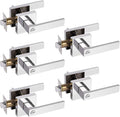 Probrico Privacy Door Levers 5 Pack - Heavy Duty Polished Chrome