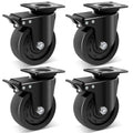 5-inch Heavy Duty Swivel Plate Caster Wheels Set of 4 for Equipment