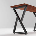 Metal Table Legs 28 in Height x 24 in Wide X-Shape Set of 2 - Heavy