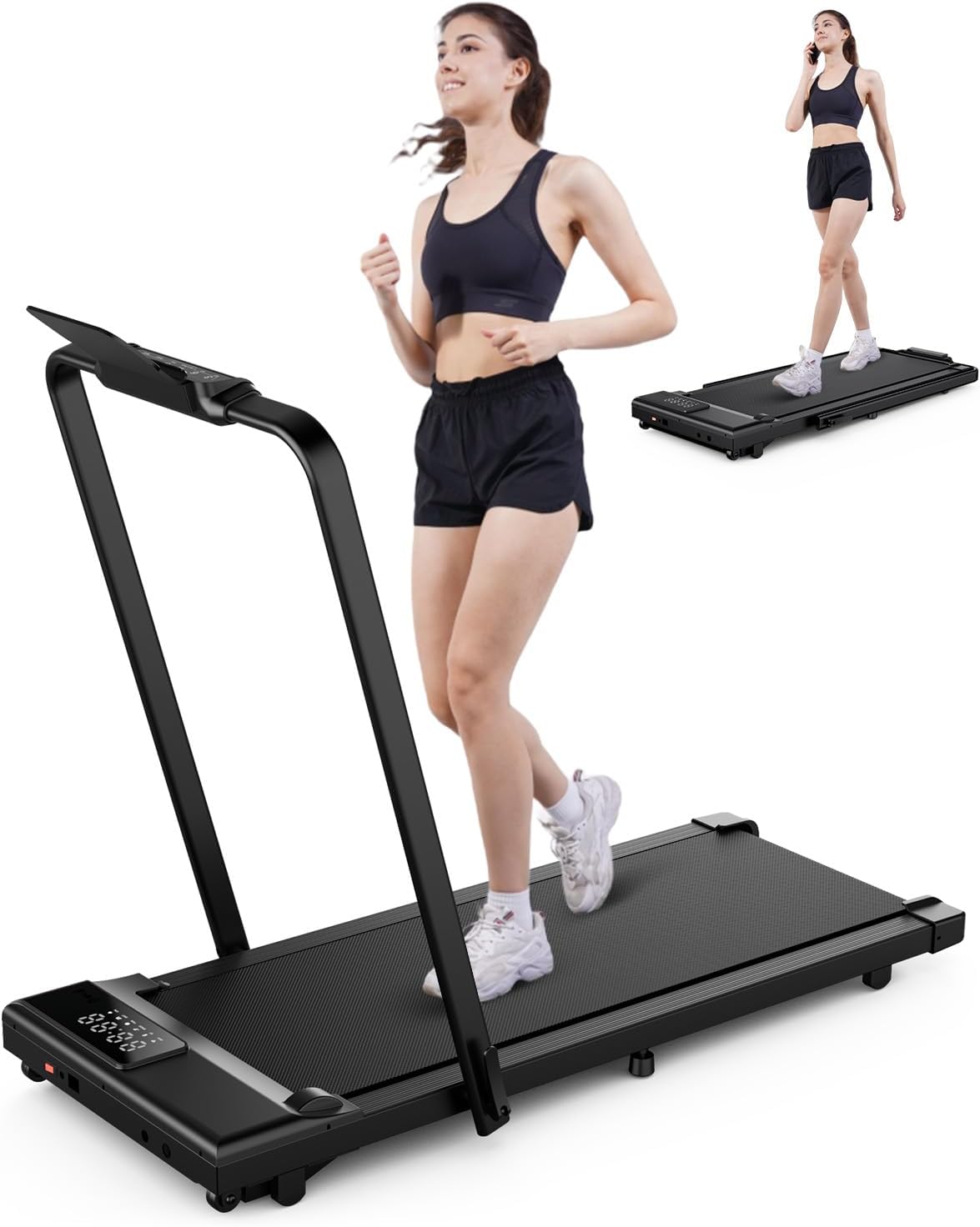 DeerRun 3 in 1 Walking Pad Treadmill for Home Office Use