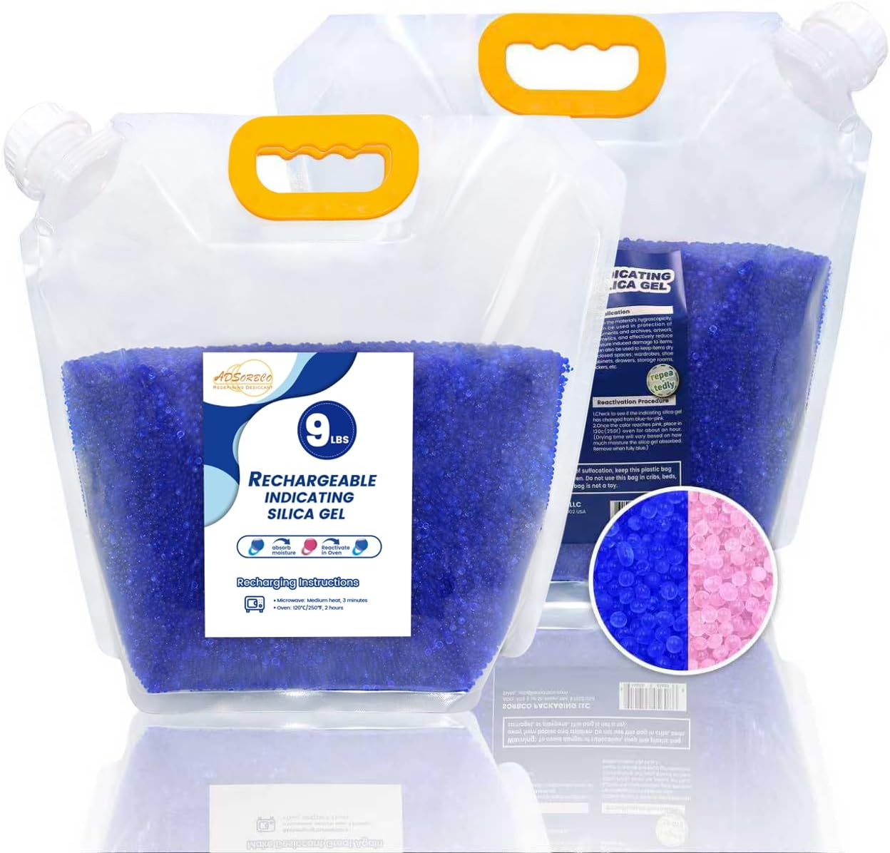 Premium 9 LBS Silica Gel Desiccant Beads for Moisture Control