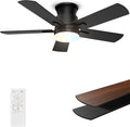 Flush Mount Ceiling Fans with Lights 42 in - Low Profile Noiseless Fan