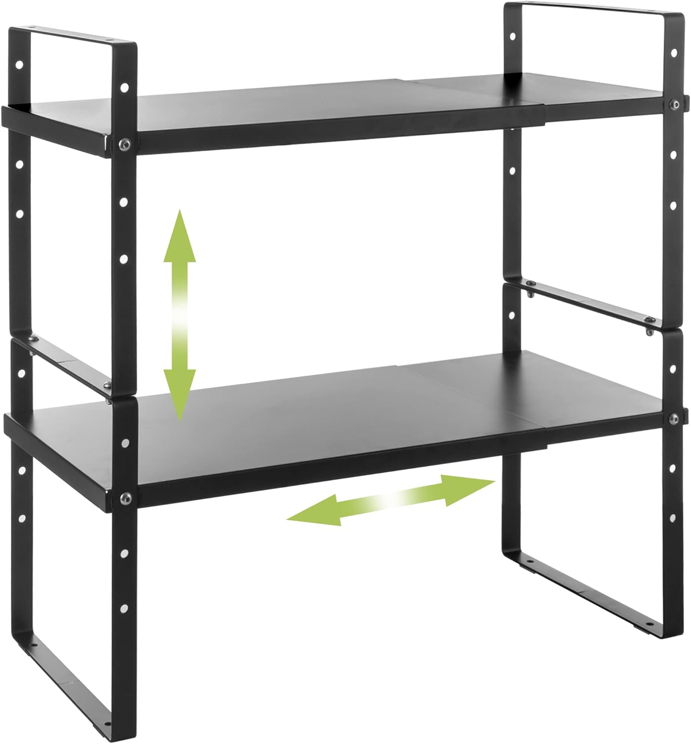 Adjustable Stackable Kitchen Organizer - Space-Saving Duo