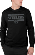 Carolina Panthers Stencil Block Long Sleeve T-Shirt - Fan Food