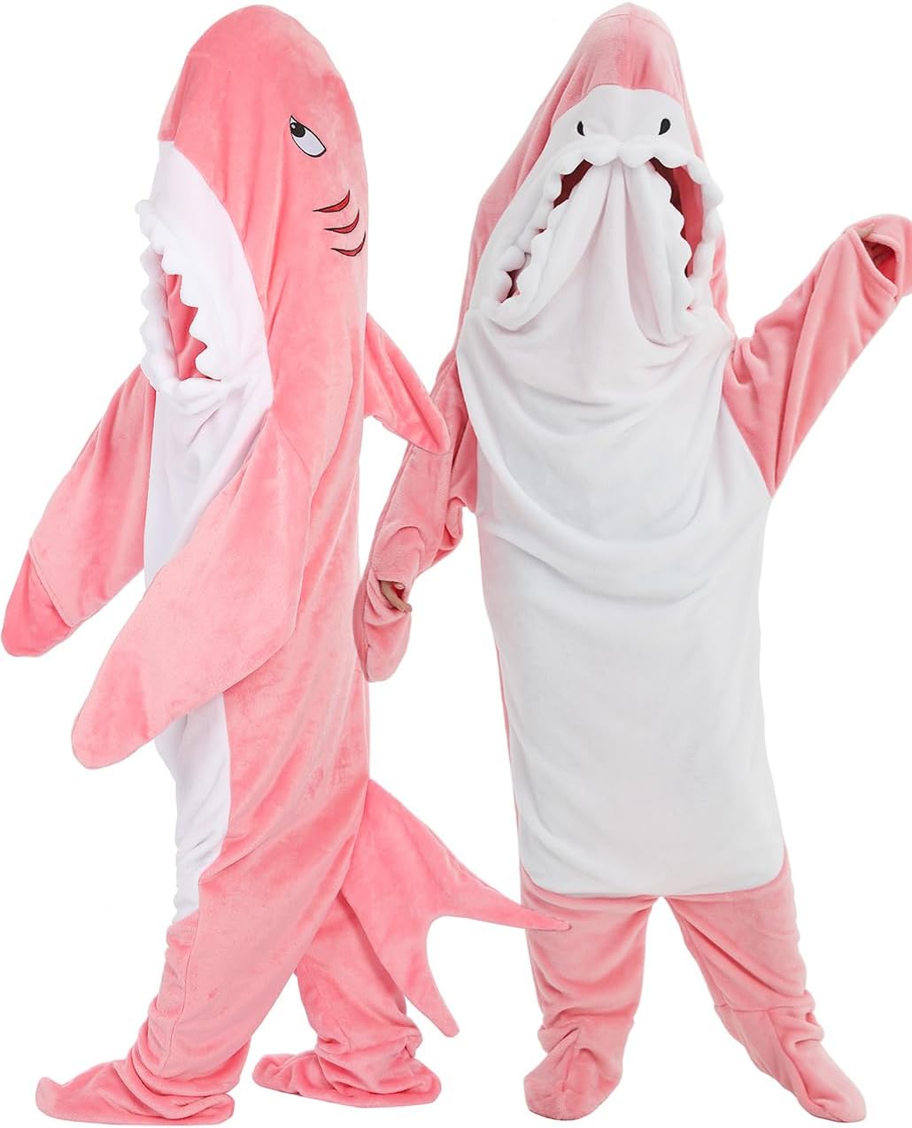 Cozy NAFLEAP Wearable Blanket Hoodie - Comfy Adult Shark Onesie