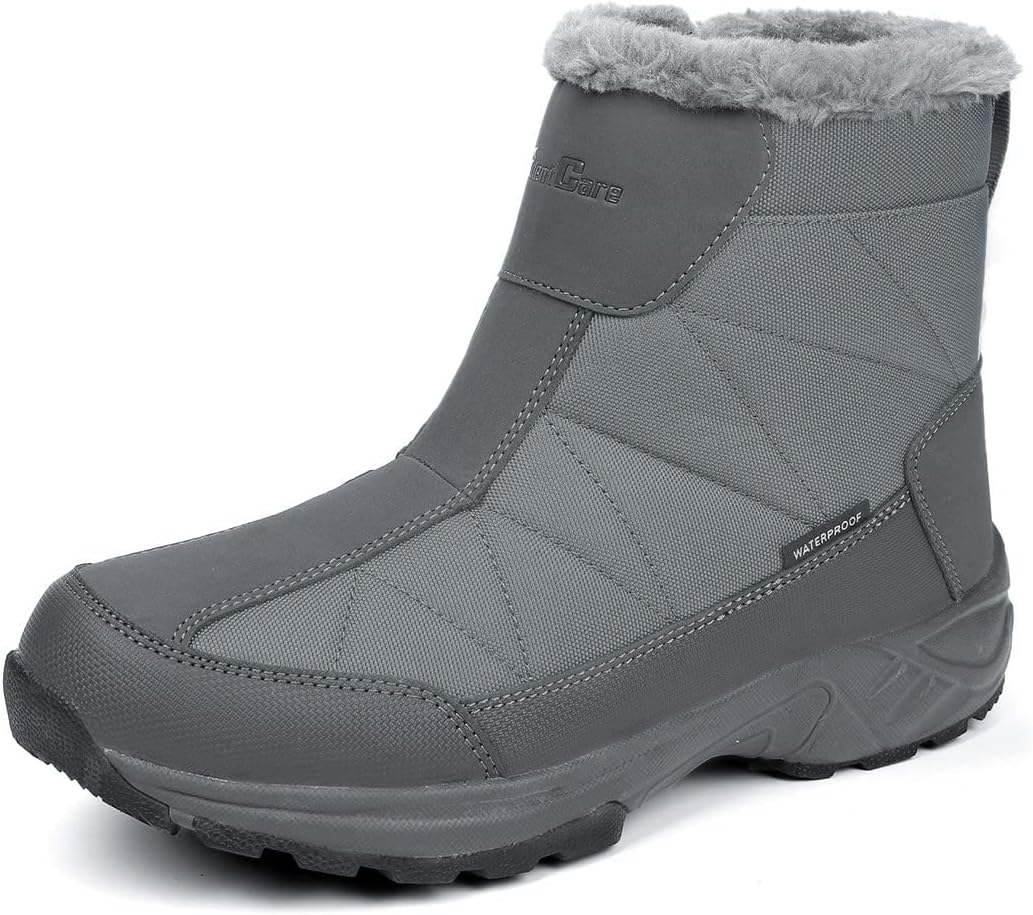 SILENTCARE Men's Warm Snow Boots: Waterproof & Lightweight Design