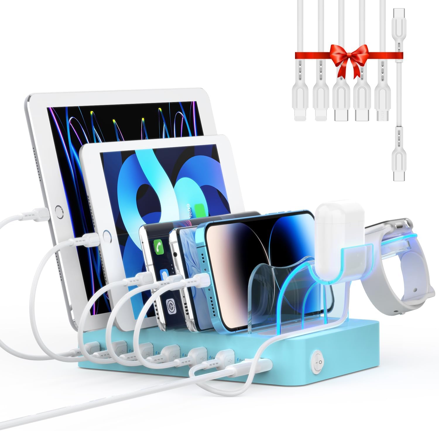 SooPii 60W 6-Port PD Charging Station for Fast Charging Needs