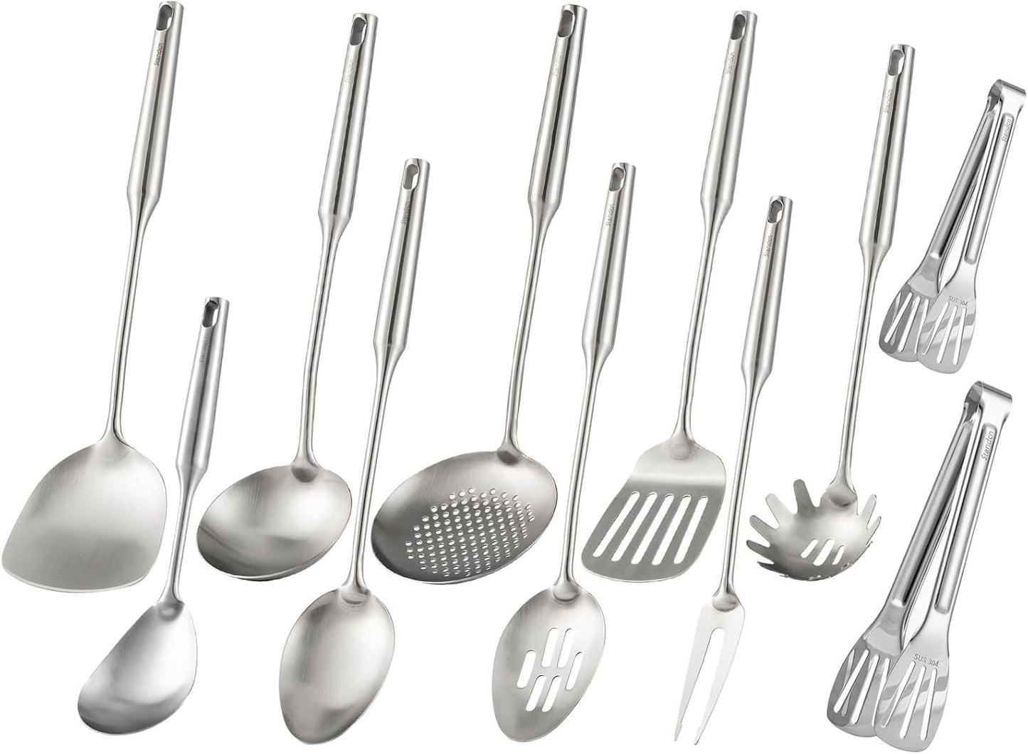 18/10 Stainless Steel Kitchen Utensils Set - 15 Durable Tools