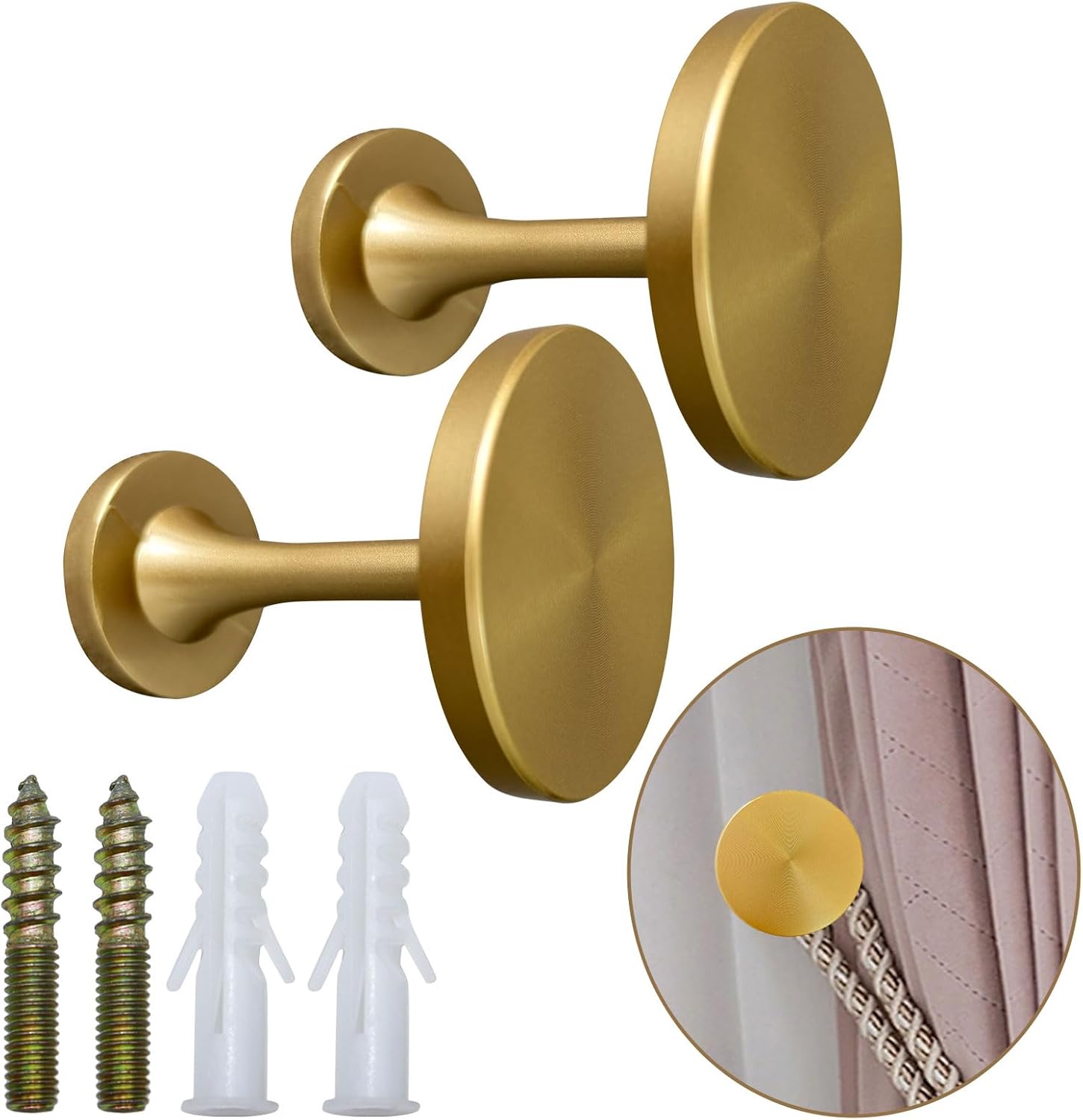 Stylish Gold Curtain Tiebacks - Set of 2 for Elegant Drapes
