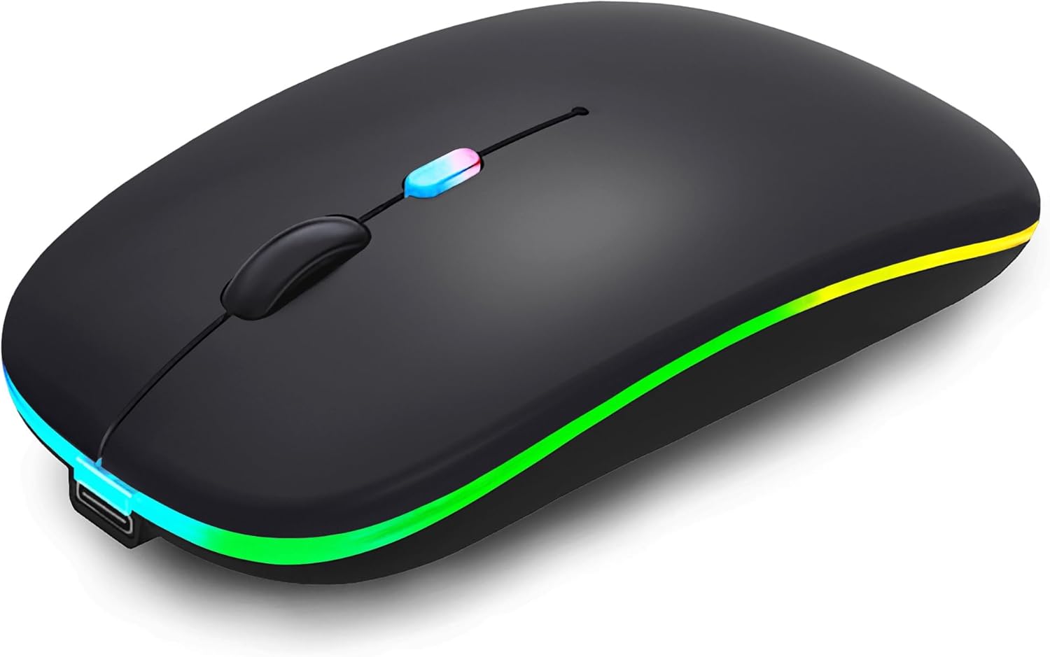 Ultra-Slim Dual Mode Wireless Mouse - Fast Charging, Silent Clicks
