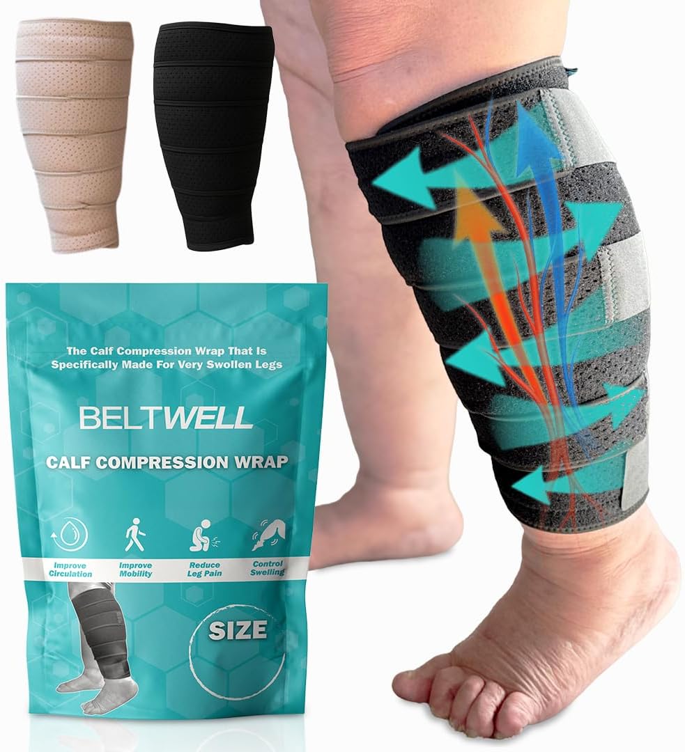 Beltwell Adjustable Calf Compression Wrap for Swelling Relief