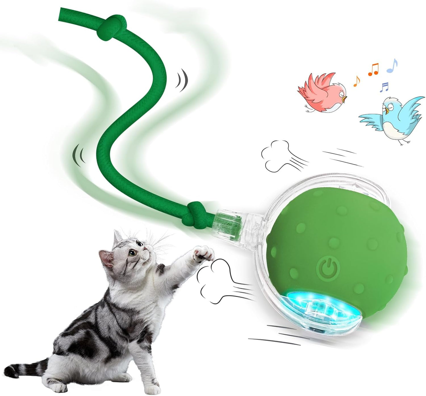 Chirping Bird Cat Toy - Stimulating Fun for Cats!