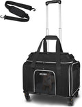 Top-Expandable Pet Carrier with Wheels 17x11x9.5 in - Airline Approved