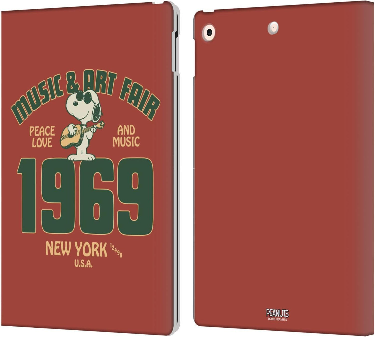 Peanuts Snoopy Guitar Leather Wallet Case for iPad 10.2 2019-2021