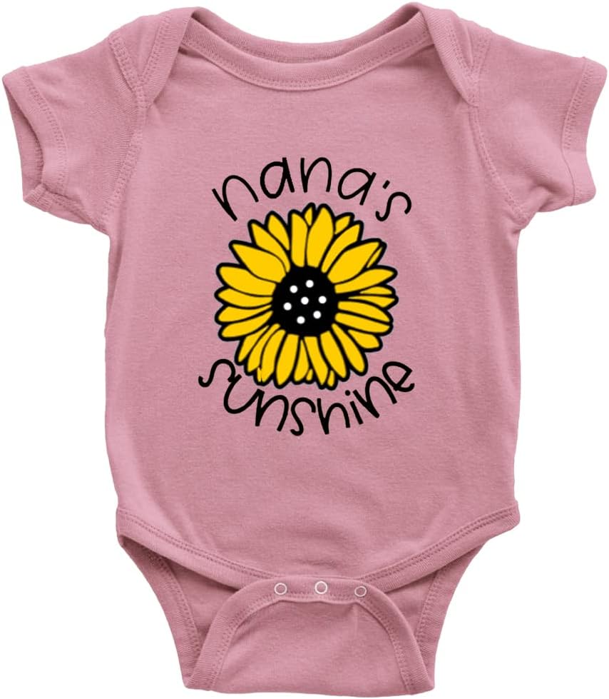 Long-Sleeve White Baby Romper - Nana's Sunshine