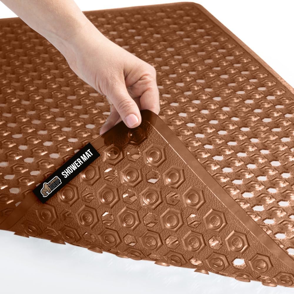 GORILLA GRIP Bath Tub Shower Mat with Powerful Suction Cups