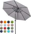 9 ft Patio Market Umbrella with Crank & Push Button Tilt - Large