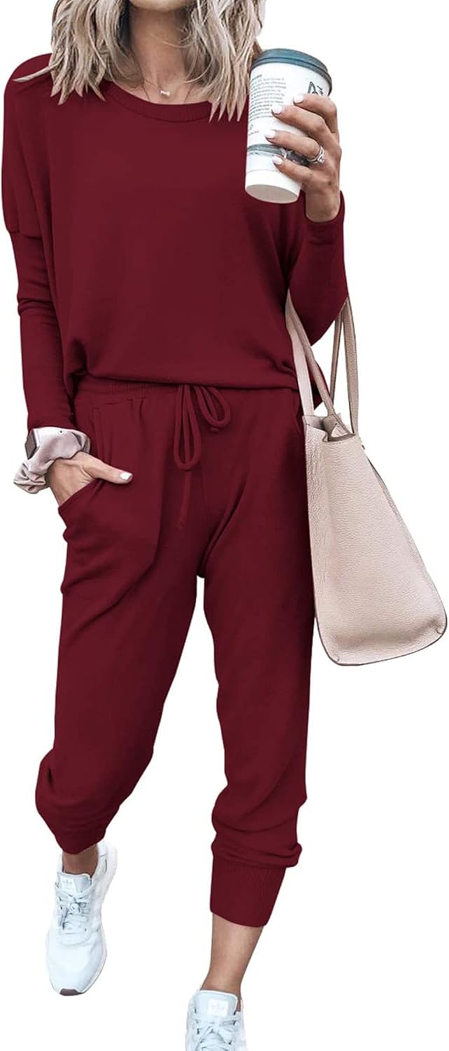 PRETTYGARDEN Women Fall 2 Piece Lounge Outfit for Comfort