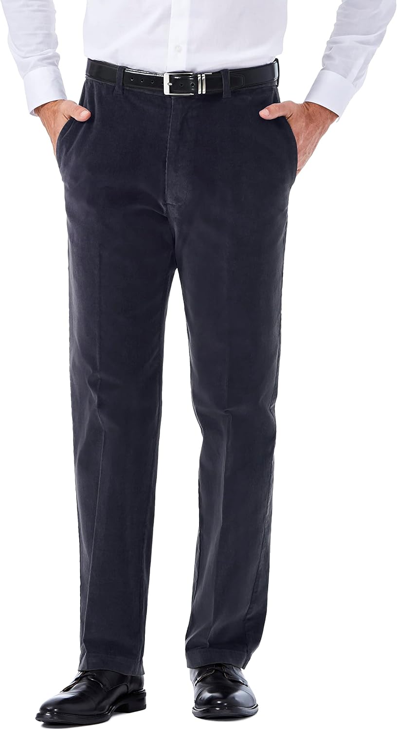 Haggar Men's Classic Fit Stretch Corduroy Pant for Comfort