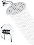 SUMERAIN Bathroom Shower Faucet with Valve and 8 in Rain Head - Easy