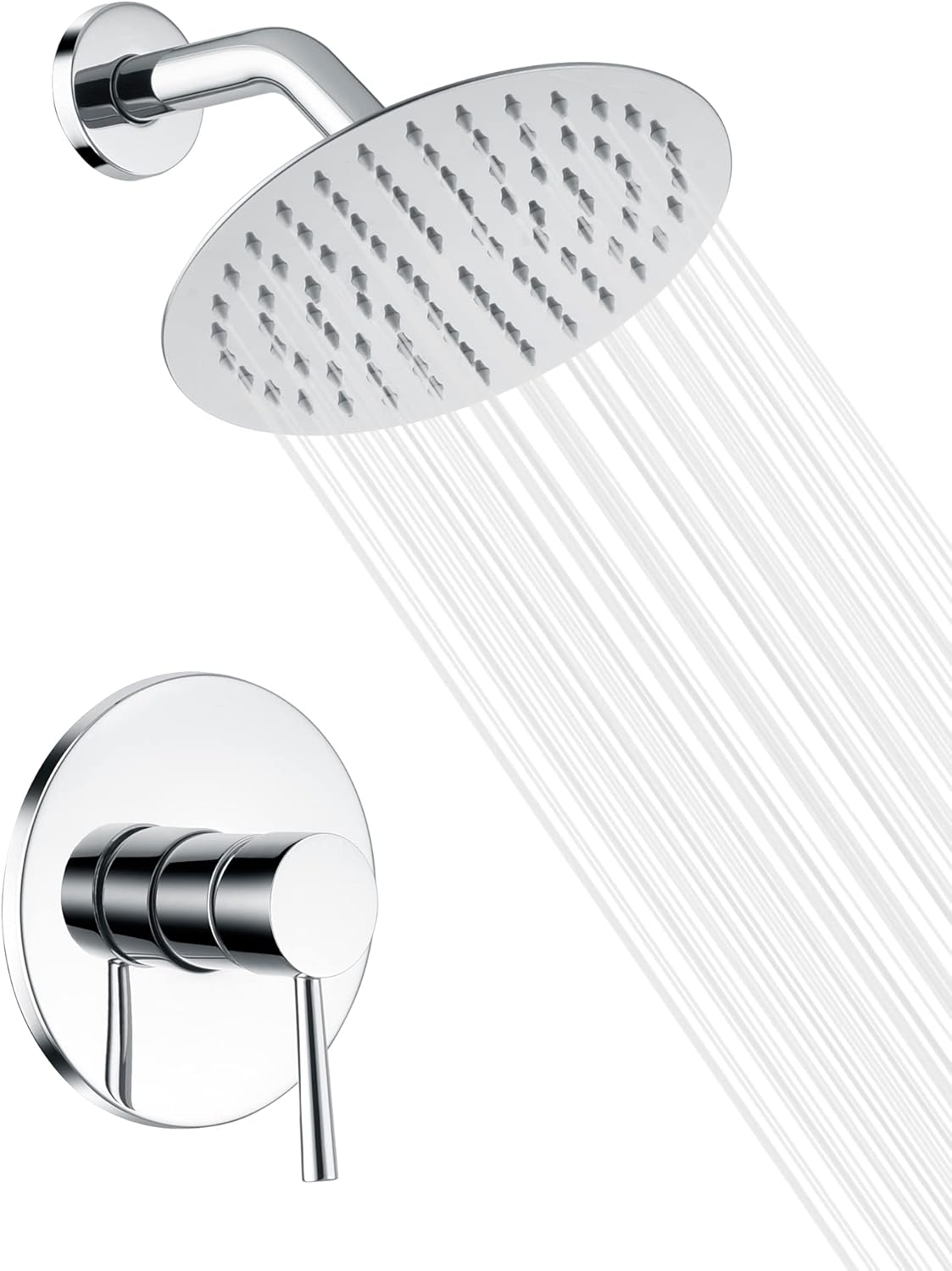 SUMERAIN Bathroom Shower Faucet with 8 Inch Rain Shower Head