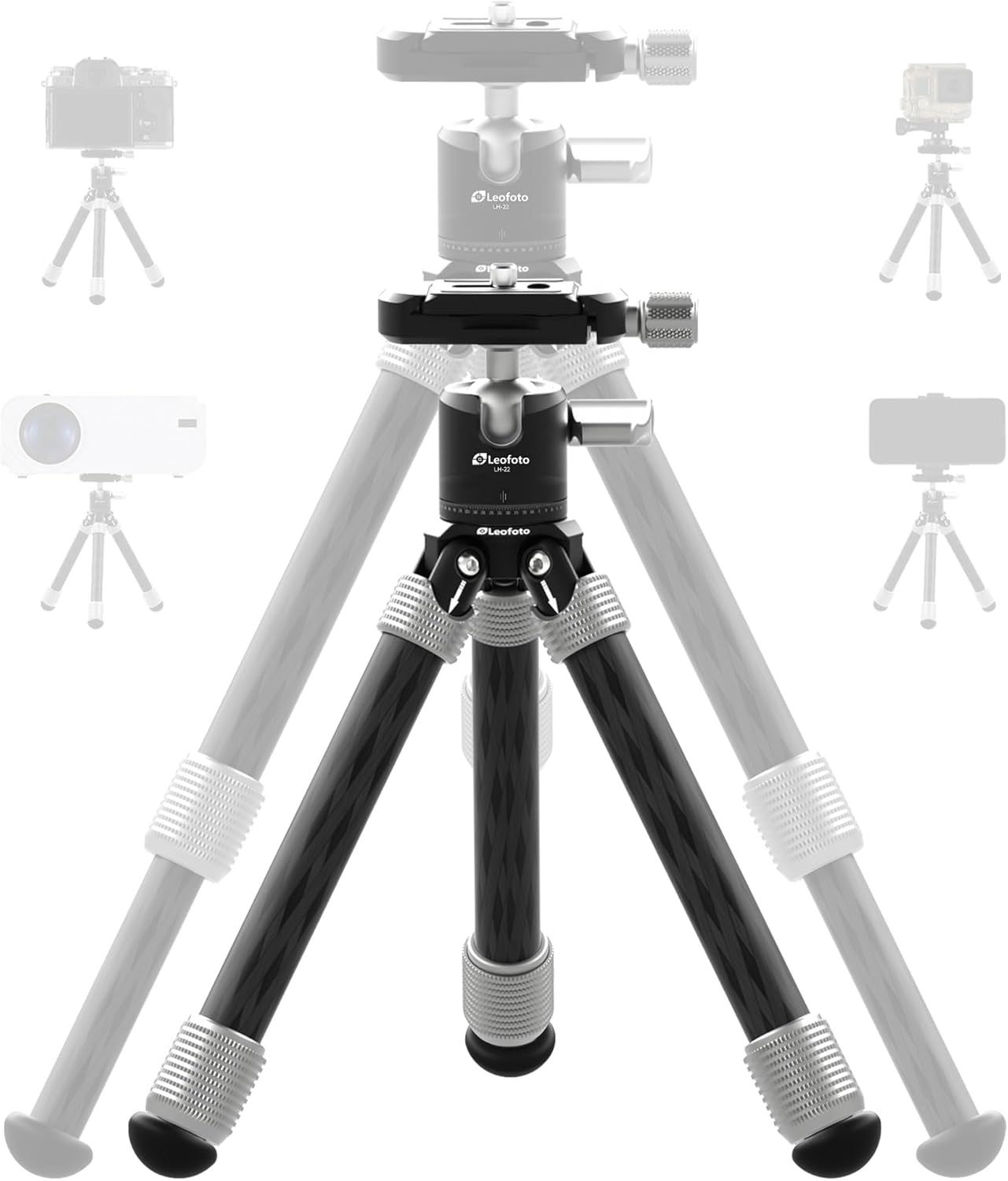 LEOFOTO Carbon Fiber Mini Table Tripod with 360 Ball Head