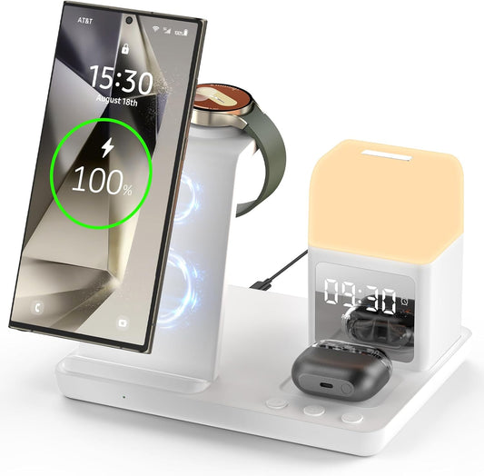 Wireless Charger for Samsung Devices with Nightstand Features