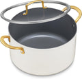 BEZIA Non Stick Stock Pot With Lid 12 Quart - Large Induction Stockpot