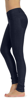 Women's Jean Look Jeggings Slimming Tights Capri - Comfortable Fit