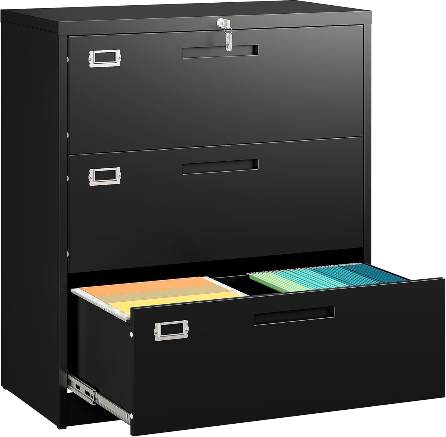 SISESOL 3 Drawer Lateral File Cabinet for Office and Home Use