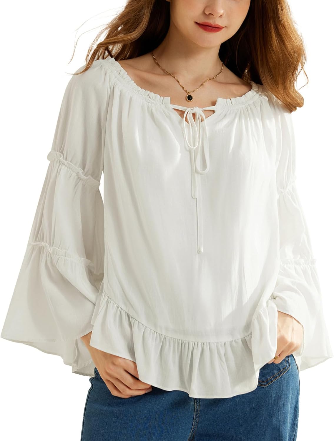 Scarlet Darkness Women Bell Sleeve Tops for Boho Style Lovers