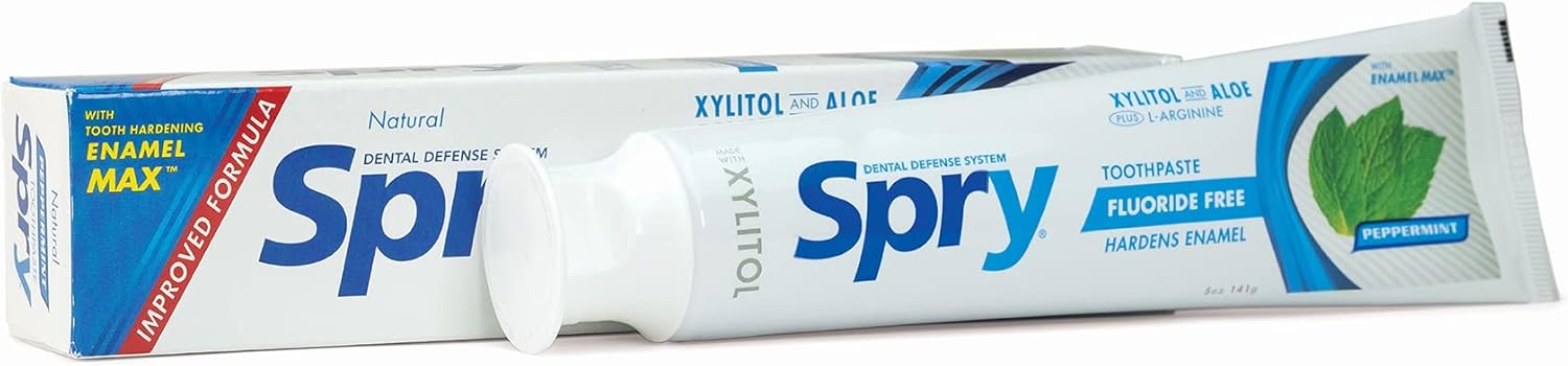 Spry Natural Xylitol Toothpaste for Adults and Kids - 5oz Pack