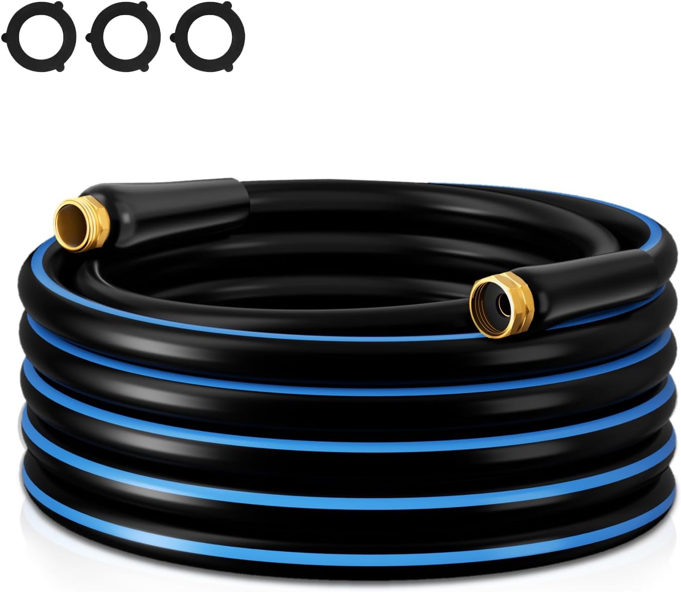 Heavy Duty Garden Hose 5/8in 25FT: Flexible Rubber Water Hose
