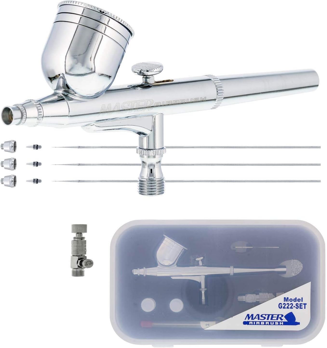 Master Airbrush G222 Model Airbrush Kit for Precision Painting