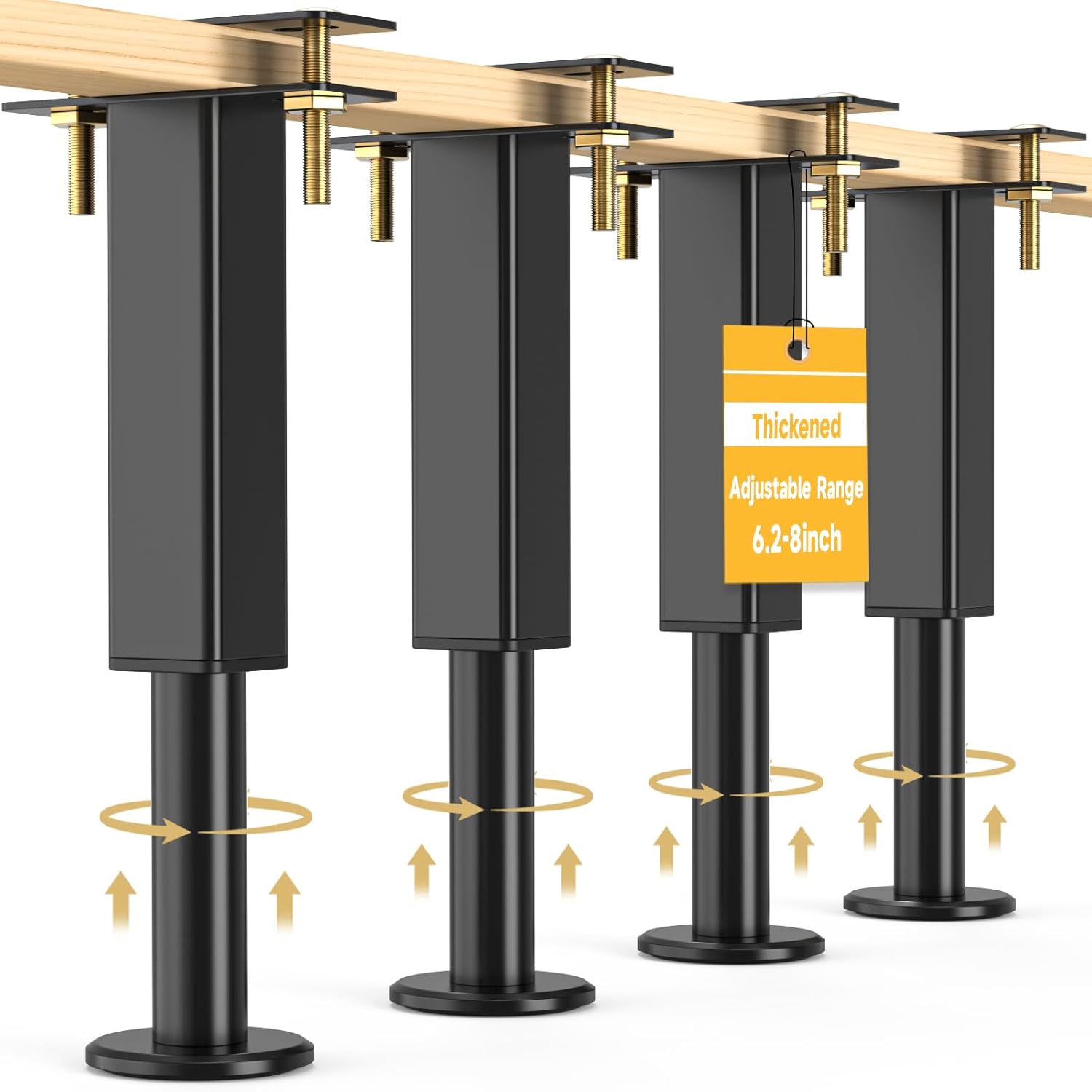 Adjustable Height Bed Support Legs for Furniture Stability