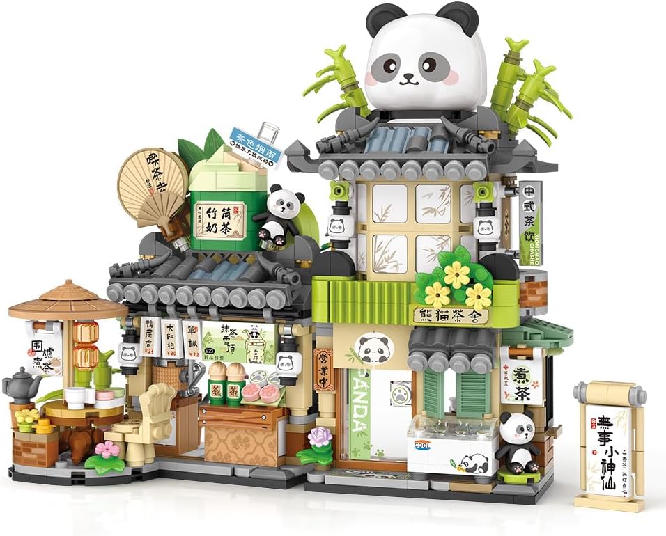 860pc City Tea House Building Blocks for Creative Minds